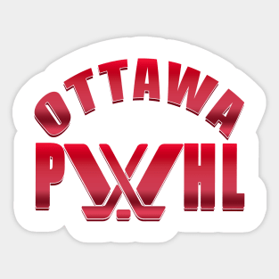 Gradient red ottawa PWHL Sticker